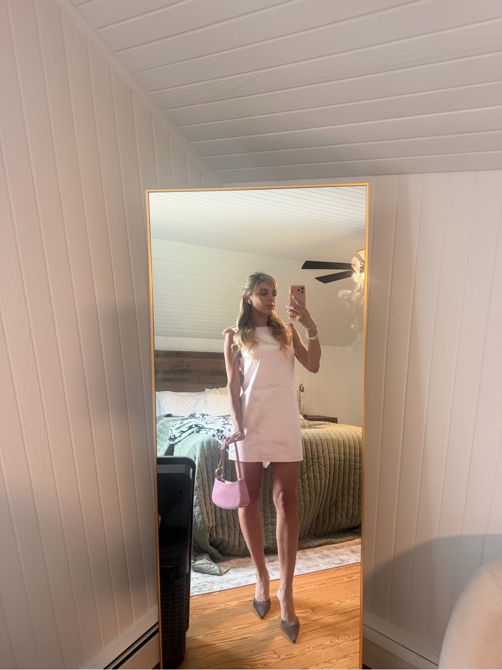 MAJORELLE Chiara Shift Mini Dress in Ballet Pink - Picture 3 of 4